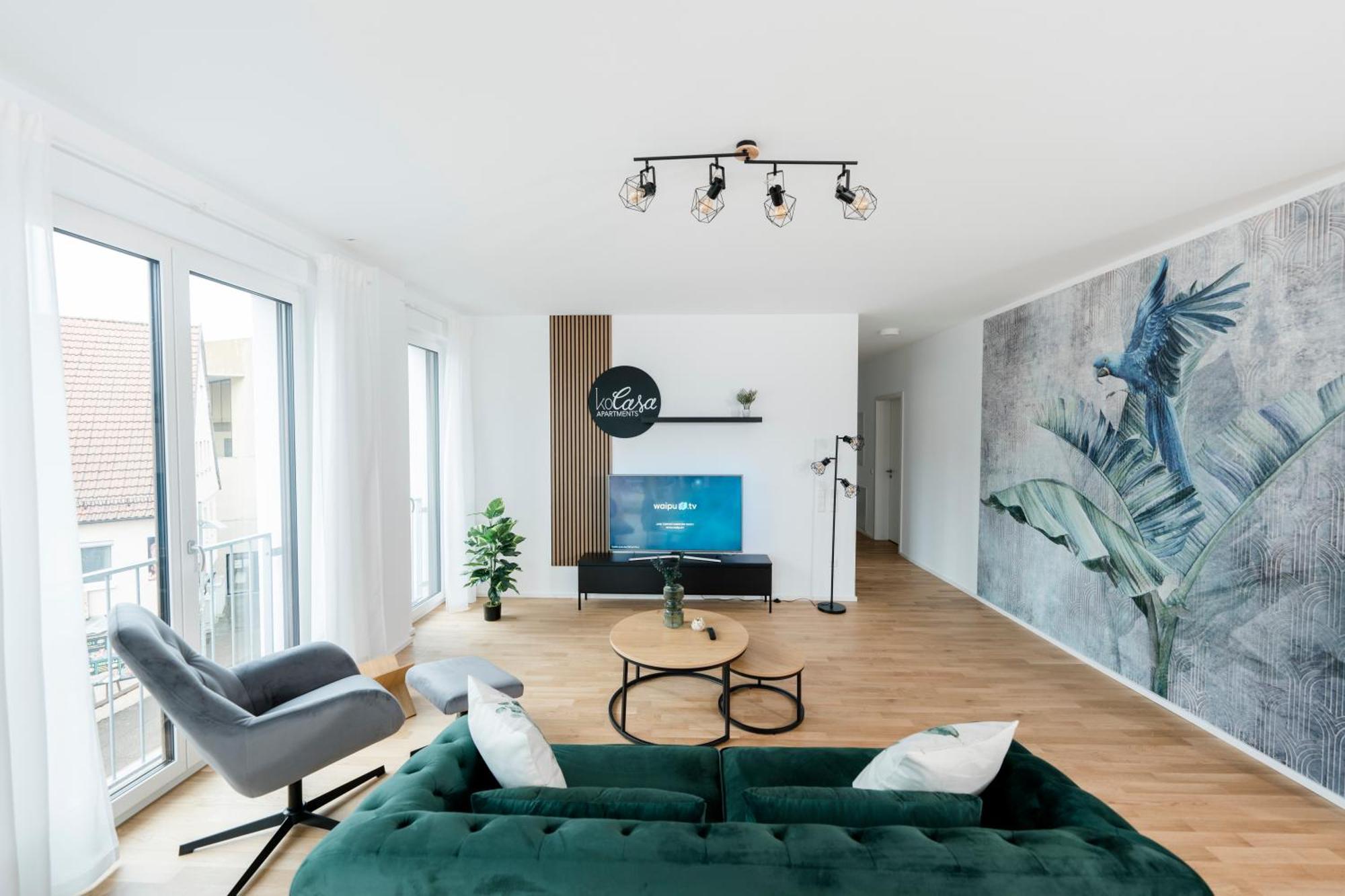 Kocasa-Apartments 02, Design, City-Center Boeblingen, Stellplatz, Balkon, Waipu-Tv Exteriör bild